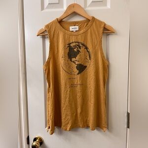 Free People Mate the Label Mustard Yellow Muscle Tank Top